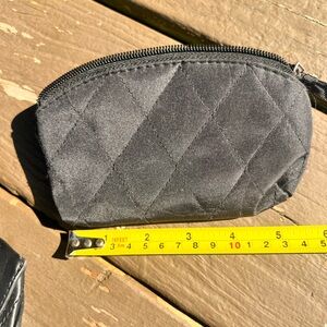Mini quilted change purse black